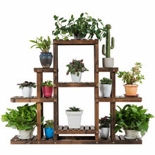 Load image into Gallery viewer, 6-Tier Wood Pot Stand Display Rack with Multi-Level Storage Shelves - Adler's Store