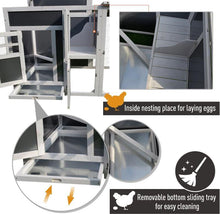 Load image into Gallery viewer, 63 inch Fir Wood Chicken Coop with Run and Nesting Box - Adler's Store