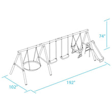 Load image into Gallery viewer, 7 Children Star Recreation Playground Swing Set - Adler's Store