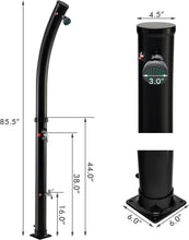 Load image into Gallery viewer, 7 Foot Solar Heated Shower with Shower Head and Foot Spigot - Adler's Store