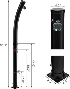 7 Foot Solar Heated Shower with Shower Head and Foot Spigot - Adler's Store