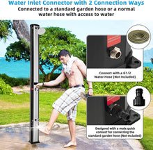 Load image into Gallery viewer, 7 Foot Solar Heated Shower with Shower Head and Foot Spigot - Adler's Store