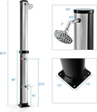 Load image into Gallery viewer, 7 Foot Solar Heated Shower with Shower Head and Foot Spigot - Adler's Store