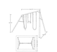 Load image into Gallery viewer, 7 inch Heavy-Duty A-Frame Swing Set - Adler&#39;s Store