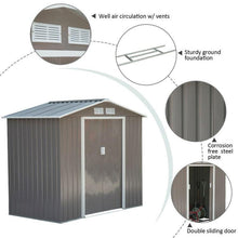 Load image into Gallery viewer, 7 x 4 Foot Outdoor Weather Resistant Garden Storage Shed - Adler's Store