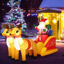 Load image into Gallery viewer, 75 Inch Inflatable Santa Double Deer with Sled - Adler's Store