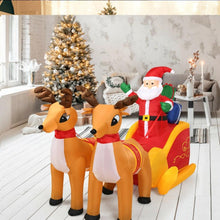 Load image into Gallery viewer, 75 Inch Inflatable Santa Double Deer with Sled - Adler's Store