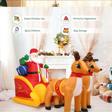Load image into Gallery viewer, 75 Inch Inflatable Santa Double Deer with Sled - Adler's Store