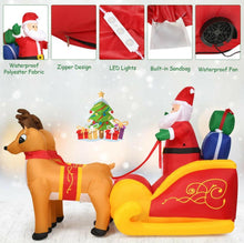Load image into Gallery viewer, 75 Inch Inflatable Santa Double Deer with Sled - Adler's Store
