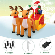 Load image into Gallery viewer, 75 Inch Inflatable Santa Double Deer with Sled - Adler's Store