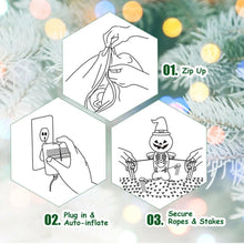 Load image into Gallery viewer, 75 Inch Inflatable Santa Double Deer with Sled - Adler's Store