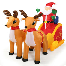 Load image into Gallery viewer, 75 Inch Inflatable Santa Double Deer with Sled - Adler's Store