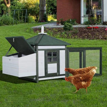 Load image into Gallery viewer, 77 Inch Chicken Coop with 2-Part Nesting Box and Run - Adler's Store