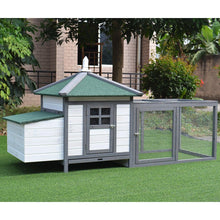 Load image into Gallery viewer, 77 Inch Chicken Coop with 2-Part Nesting Box and Run - Adler's Store