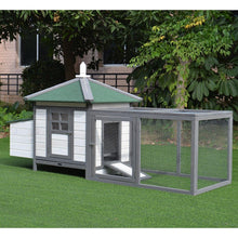 Load image into Gallery viewer, 77 Inch Chicken Coop with 2-Part Nesting Box and Run - Adler's Store