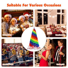 Load image into Gallery viewer, 7Ft Rainbow Swirl Artificial PVC Christmas Tree with Metal Stand - Adler's Store