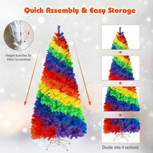 Load image into Gallery viewer, 7Ft Rainbow Swirl Artificial PVC Christmas Tree with Metal Stand - Adler's Store