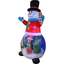 Load image into Gallery viewer, 8 Ft Inflatable Snowman with Led Lighted Globe - Adler's Store