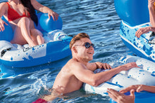 Load image into Gallery viewer, 8-Person Floating Island with UV Sun Shade and Connecting Lounge Rafts - Adler's Store