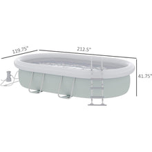 Load image into Gallery viewer, 8 x 10 x 3.5 Ft 1-8 People Swimming Pool with Filtration Pump and Safety Ladder - Adler's Store