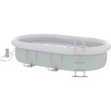 Load image into Gallery viewer, 8 x 10 x 3.5 Ft 1-8 People Swimming Pool with Filtration Pump and Safety Ladder - Adler's Store