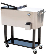 Load image into Gallery viewer, 80 Qt Outdoor Rolling Cooler Cart - Adler's Store