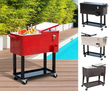 Load image into Gallery viewer, 80 Qt Outdoor Rolling Cooler Cart - Adler's Store