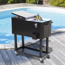 Load image into Gallery viewer, 80 Qt Outdoor Rolling Cooler Cart - Adler's Store