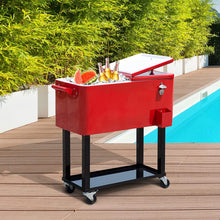 Load image into Gallery viewer, 80 Qt Outdoor Rolling Cooler Cart - Adler's Store