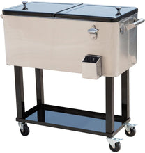 Load image into Gallery viewer, 80 Qt Outdoor Rolling Cooler Cart - Adler's Store