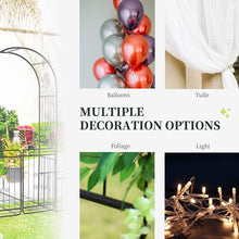Load image into Gallery viewer, 87 Inch Metal Garden Arch with Double Doors 2 Side Planter Baskets - Adler's Store