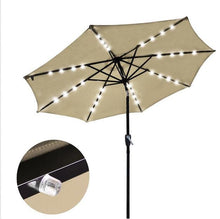 Load image into Gallery viewer, 9 Ft Classic Shape LED Tilt Patio Umbrella - Adler's Store