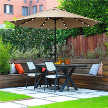 Load image into Gallery viewer, 9 Ft Classic Shape LED Tilt Patio Umbrella - Adler's Store