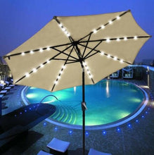 Load image into Gallery viewer, 9 Ft Classic Shape LED Tilt Patio Umbrella - Adler's Store