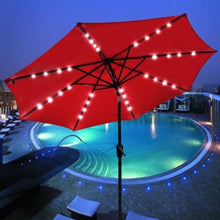 Load image into Gallery viewer, 9 Ft Classic Shape LED Tilt Patio Umbrella - Adler's Store