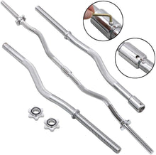 Load image into Gallery viewer, <b data-mce-fragment="1">55 lbs Home Gym Weight Lifting Exercise Barbell W Shaped handle Dumbbell Set</b> 