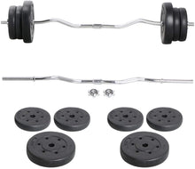 Load image into Gallery viewer, <b data-mce-fragment="1">55 lbs Home Gym Weight Lifting Exercise Barbell W Shaped handle Dumbbell Set</b> 