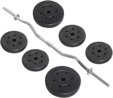 Load image into Gallery viewer, <b data-mce-fragment="1">55 lbs Home Gym Weight Lifting Exercise Barbell W Shaped handle Dumbbell Set</b> 