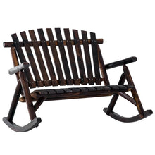 Load image into Gallery viewer, Rustproof-Ergonomic-Solid-Fir-Wood-Oversized-Rocking-Chair-Brown