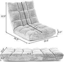 Load image into Gallery viewer, Adjustable 14 Position Folding Gaming Floor Chair Lounger - Adler's Store