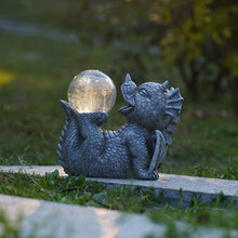 Load image into Gallery viewer, Adorable Baby Dragon Sculptures with Solar LED Lights - Adler's Store