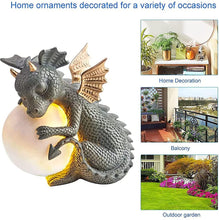 Load image into Gallery viewer, Adorable Baby Dragon Sculptures with Solar LED Lights - Adler's Store