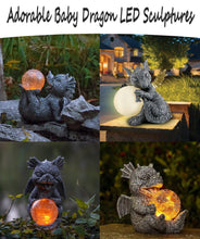 Load image into Gallery viewer, Adorable Baby Dragon Sculptures with Solar LED Lights - Adler's Store