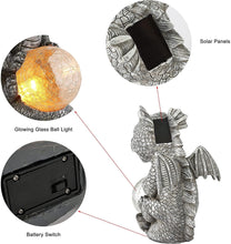 Load image into Gallery viewer, Adorable Baby Dragon Sculptures with Solar LED Lights - Adler's Store