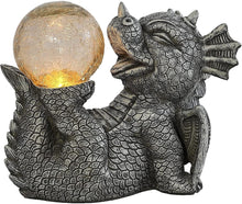 Load image into Gallery viewer, Adorable Baby Dragon Sculptures with Solar LED Lights - Adler's Store
