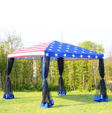 Load image into Gallery viewer, American Flag 10 x 10 Ft Pop Up Tent with Mesh Net and Carry Bag - Adler's Store