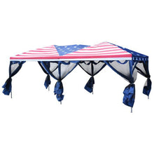 Load image into Gallery viewer, American Flag Pop up 10βx20β Party Tent with Mesh Awning - Adler's Store