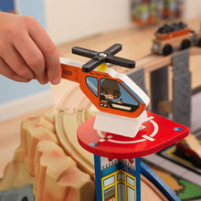Load image into Gallery viewer, Big City Wooden Train Set with Game Table and 100 Piece Accessory Set - Adler's Store