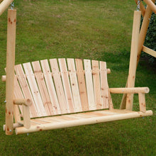 Load image into Gallery viewer, Carbonized Natural Log 6.5 Ft Loveseat 2 Person Garden Swing - Adler's Store
