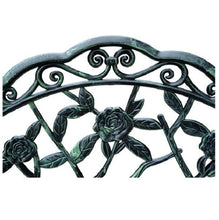 Load image into Gallery viewer, Cast Aluminum Antique Rose Style Patio Bench - Adler's Store